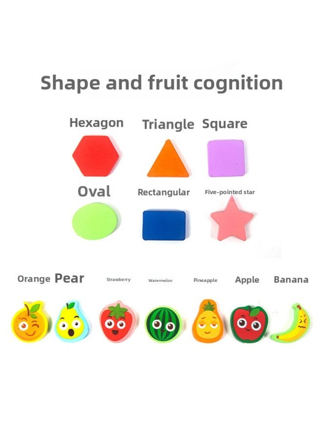 Wooden Magnetic Fishing Logboard Dinosaur Traffic Animal Cognition Children's Educational Early Education Matching Toys-Color:11-in-one Early Education King - Image 4