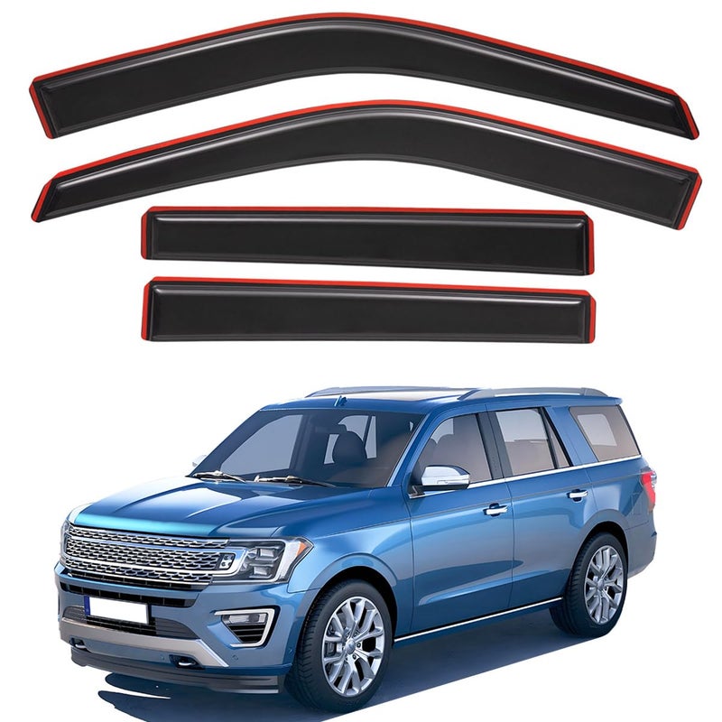 لجترونيك WV194785 واقيات نوافذ جانبية داخلية مظللة 4 قطع تناسب فورد إكسبيديشن 2018-2024