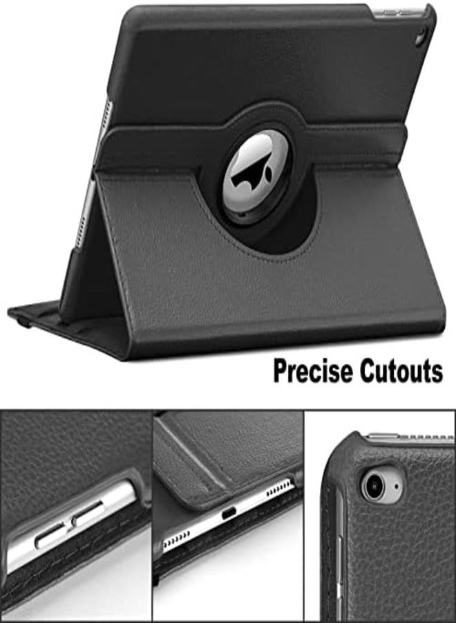 ELTRAZONE Black 360-Degree Rotating iPad Case for 9.7-Inch Models (2018, 2017, Air 2, Air) with Auto Sleep/Wake - Image 3