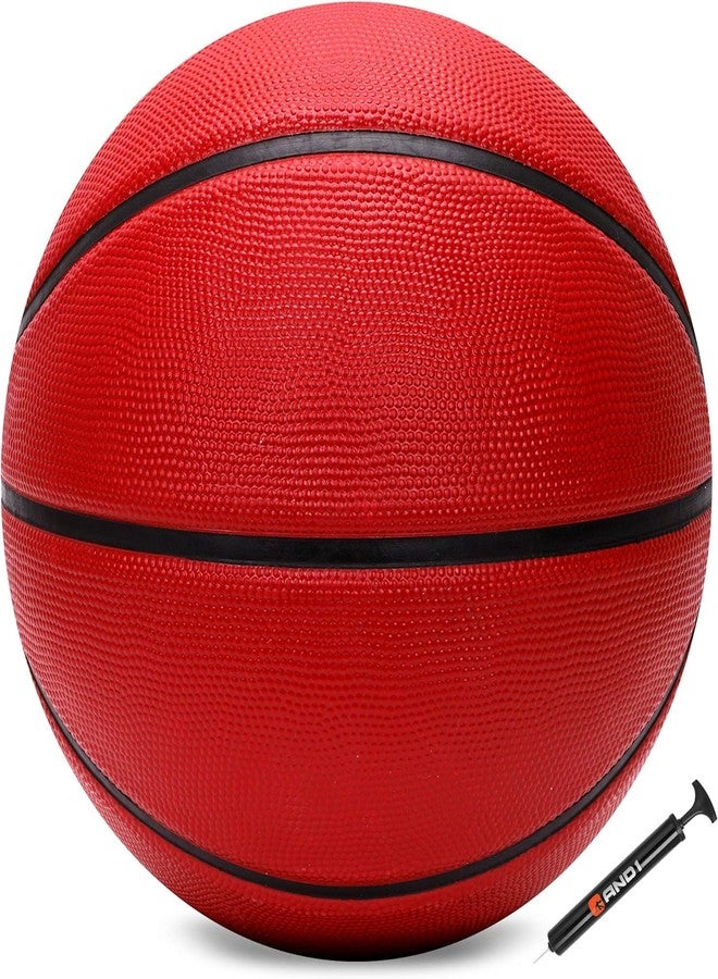 AND1 Fantom Rubber Basketball: Official Regulation Size 7 (29.5 inches) - Deep Channel Construction Streetball, Made for Indoor Outdoor Basketball Games,Burgundy - Image 2