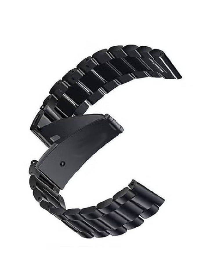 Band Compatible with Samsung Galaxy Watch 3 - Stainless Steel Quick Release Watch Band Metal Strap - Quick Release Pins for Effortless Style and Durability - 41mm Black  - Image 2