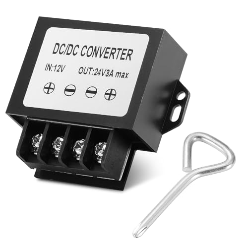 MZHOU 72W DC 12V to 24V 3A Boost Converter Seismic DC Power Supply with Screwdriver, DC to DC 12V Step up to 24V Power Converter, Transformer Used for Automotive, Instrument, Truck Rectifiers - Image 1