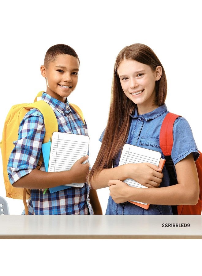 Scribbledo Dry Erase 5"X7" Mini Notebook College Ruled Lined Board 2 Pack Reusable Erasable Writing Note Pad Lapboard Blank Whiteboard On Reverse For Desk - Image 2