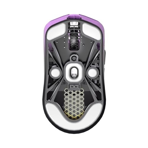 Lamzu Maya X Wireless Gaming Mouse, Ultra Lightweight 47g, Optical Switch, Maximum 30000 DPI, Symmetrical, MCU Nordic 52840, Dust-Proof Encoder, PAW3950 Sensor(Larger Maya) (Purple) - Image 2