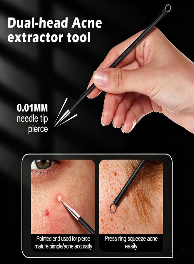 WSYUB Blackhead Tweezers, Ingrown Hair Tweezers, High Hard Stainless Steel Blackhead Remover Extractor, Precision Pimple Popper Tool Kit, Cell Clips Tweezers for Women Facial Hair - Image 4