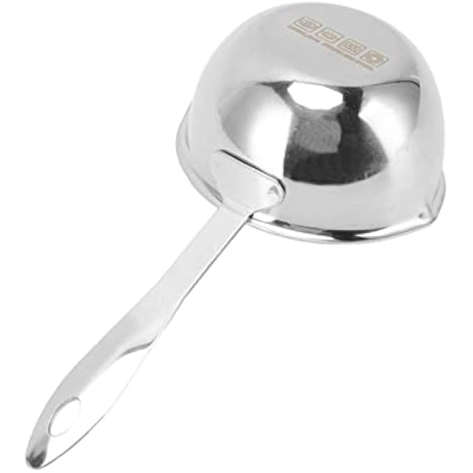 Vokers Butter Melting Pot Stainless Steel Milk Warmer With Flat Induction Bottom Turkish Coffee Warmer With Spout Small Sauce Pan For Stove Top Chocolate Melting Tea Soup Warming 300Ml - Image 1