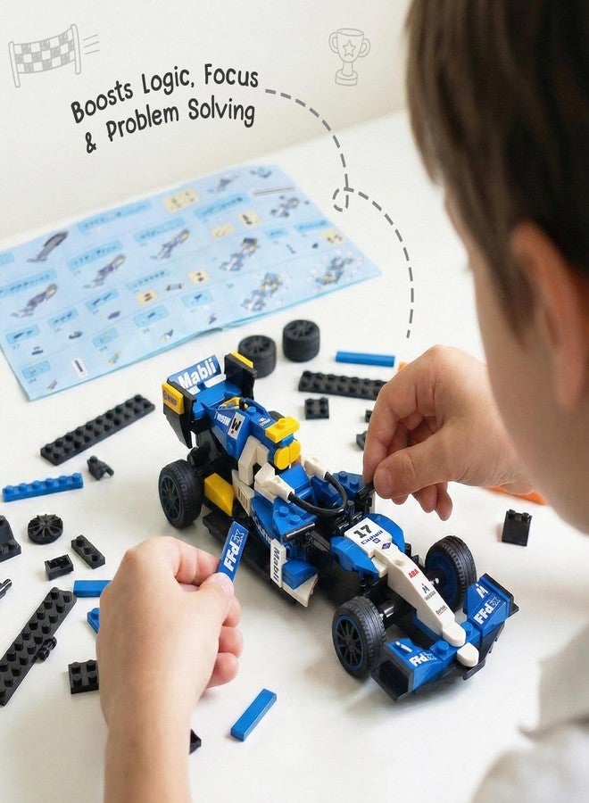 FIRSTCRY INTELLISKILLS مجموعة Intelliskills Think Blocks: Speedsters-Bolt المكونة من 226 قطعة، مجموعة بناء نموذج سيارة سباق مميزة للأطفال، مجموعة بناء STEM للأطفال الصغار، لعبة تجميع ولعب، لعبة تعليمية وترفيهية (Bolt) - Image 3