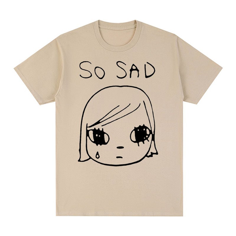 Yoshitomo Nara Sad Vintage T-Shirt Japan Party Cotton Men T - Image 2