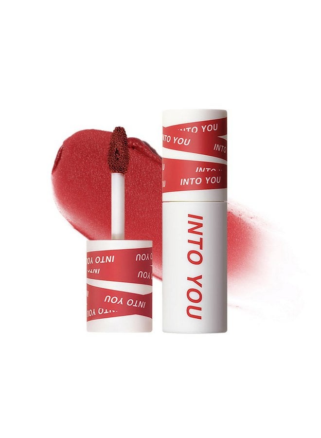 INTO YOU Matte Lipstick, Super Stay Lipstick for Women, Waterproof, Long Lasting Lipstick, High Impact Lipcolor with Lightweight Lip Mud Texture, Dual-use for Lips and Cheek, Red Lipstick (EM13) - Image 1