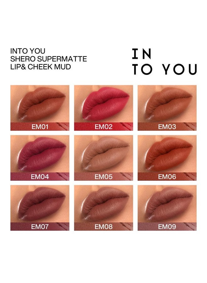 INTO YOU Matte Lipstick, Super Stay Lipstick for Women, Waterproof, Long Lasting Lipstick, High Impact Lipcolor with Lightweight Lip Mud Texture, Dual-use for Lips and Cheek, Red Lipstick (EM13) - Image 5
