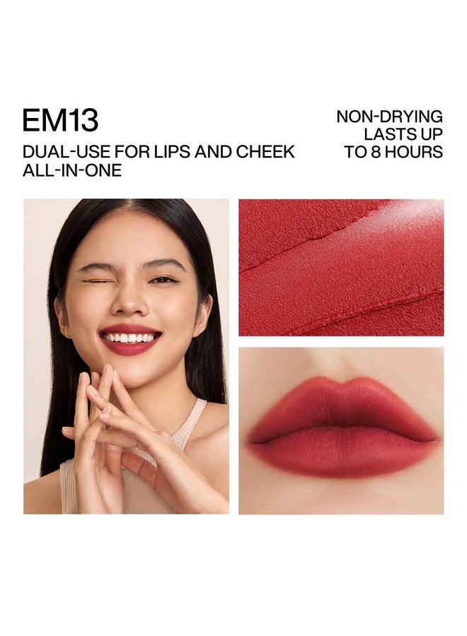 INTO YOU Matte Lipstick, Super Stay Lipstick for Women, Waterproof, Long Lasting Lipstick, High Impact Lipcolor with Lightweight Lip Mud Texture, Dual-use for Lips and Cheek, Red Lipstick (EM13) - Image 4