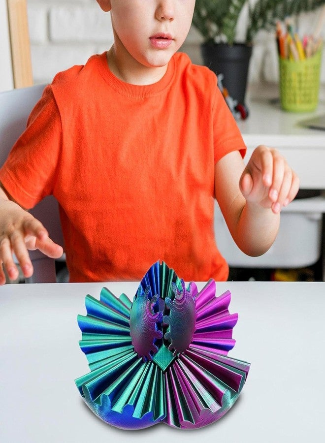 VATTU 3D Printed Gear Ball Fidget Toy — Smooth Rotating Rainbow Candy Color Stress Relief Hand Fidget for Adults & Teens, Quiet Desk Toy for Focus, Anxiety Relief, Travel Pocket Sensory Gadget - Image 2