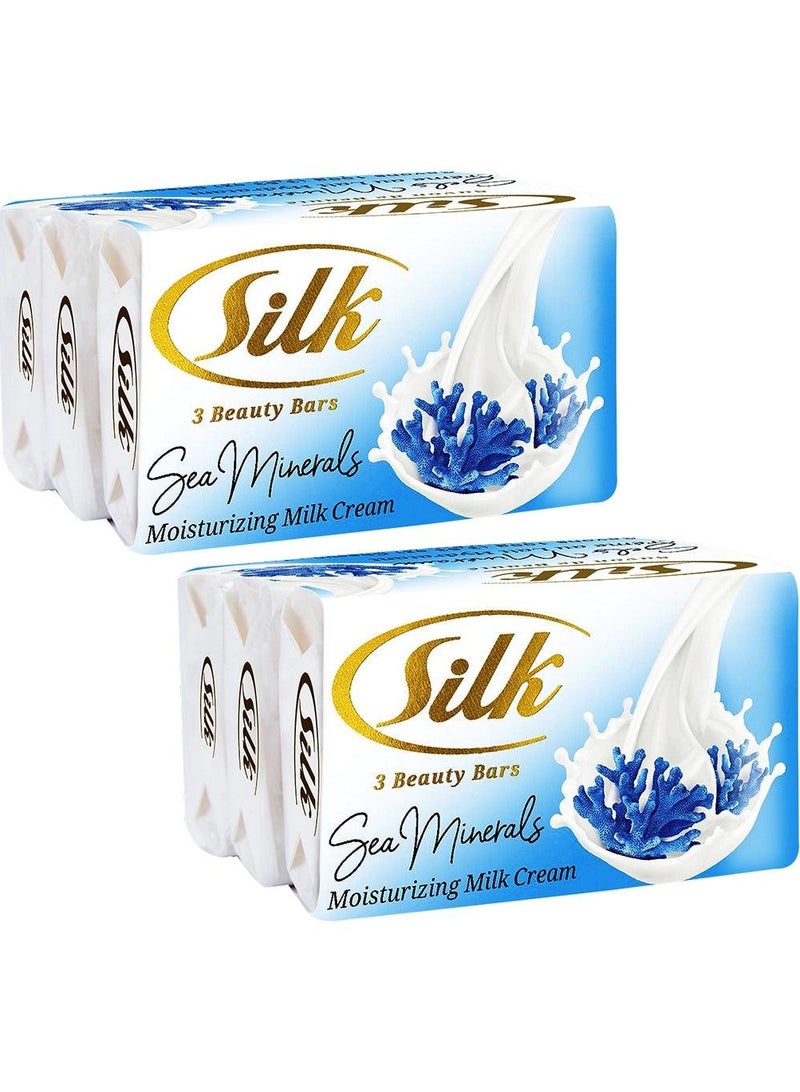 Silk Sea Minerals Moisturizing Milk Cream Soap - 120g x 6 Pcs - Image 2