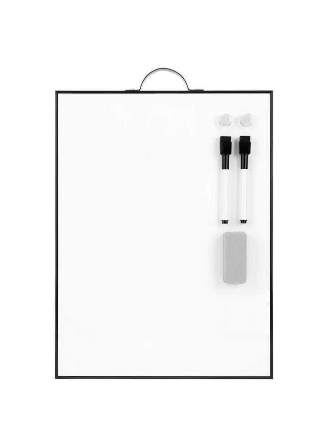 TSJ OFFICE Small White Board - 16" X 12" Portable Black Aluminum Framed Whiteboard, Magnetic Dry Erase Board With A Handle, To Do List Notepad For Office, Home, School - Image 1