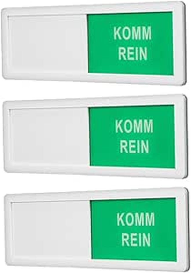 3pcs Sliding Privacy Door Signs with Indicator for Restroom Office Use - Image 1