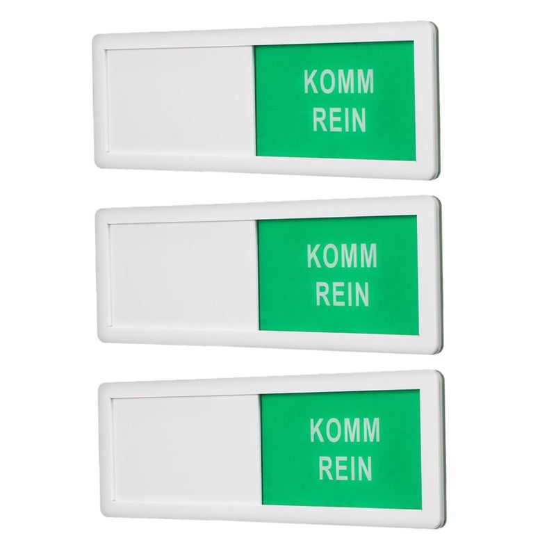3pcs Sliding Privacy Door Signs with Indicator for Restroom Office Use - Image 2