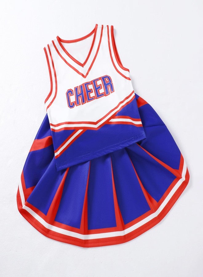WooHand Kids Girls Cheerleading Costume Cheer Leader Uniform Outfit For Halloween Carnival Festival Sports Games - Image 3