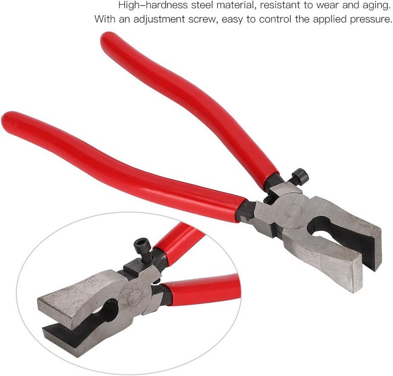 HEEPDD Household Flat Nose Pliers, Pliers with Adjustable Screw, Ergonomic NonSlip Handle for Glass and Ceramic Cutting Tasks Household Flat Nose, Steel Material Nan Garment - Image 3