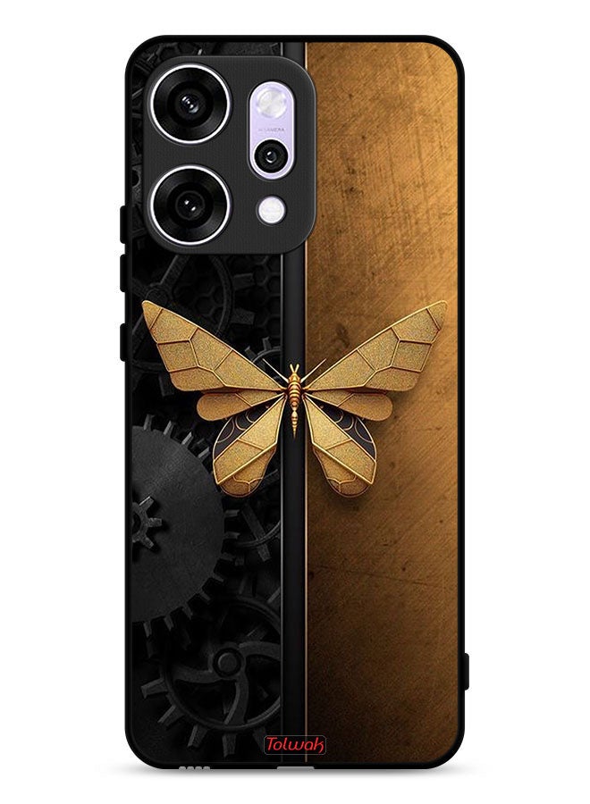 Tolwak Oppo Reno14 Protective Case Cover Steel Butterfly