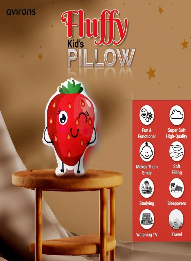 Avirons Strawberry Shape Pillow - Soft and Sweet! Perfect for Play, naps, or Cuddles, This Cute Strawberry Design adds Charm and Comfort to Any Room. - Image 3