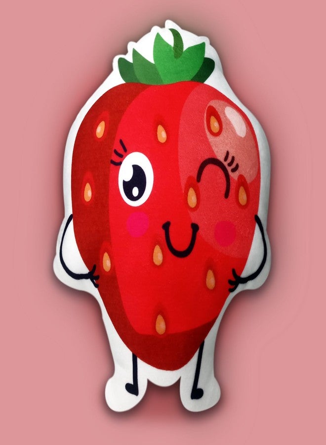 Avirons Strawberry Shape Pillow - Soft and Sweet! Perfect for Play, naps, or Cuddles, This Cute Strawberry Design adds Charm and Comfort to Any Room. - Image 1