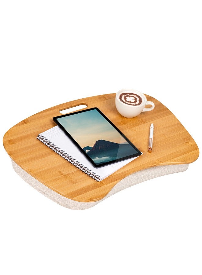 LapGear Bamboo Lap Desk Natural Fits Up To 17.3 Inch Laptops Style No. 91687 - Image 1
