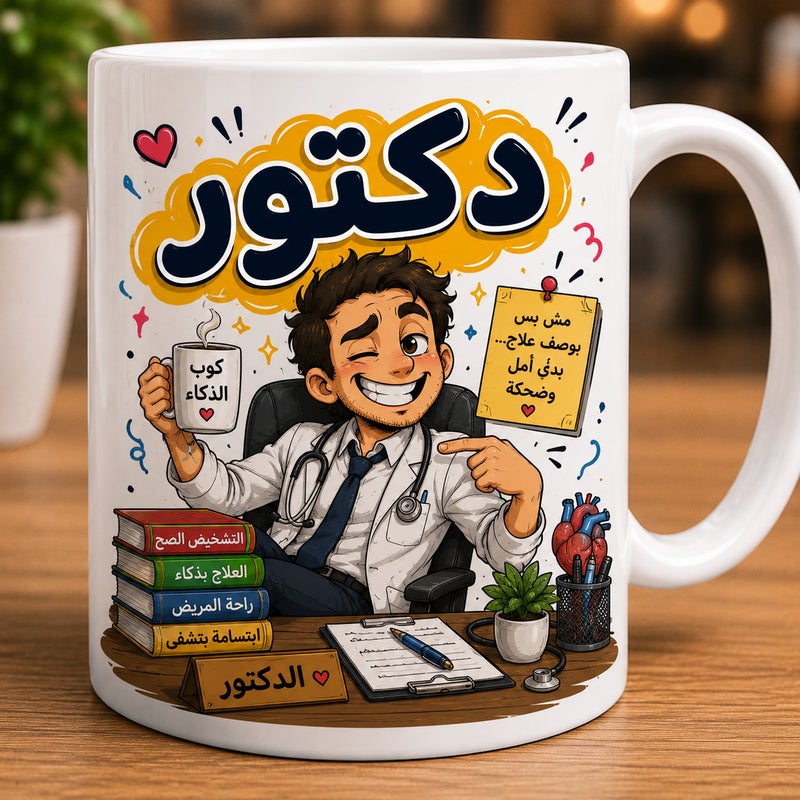 موان مج بورسلين مطبوع عالي الجودة – تصميم مميز للهدايا والمناسبات – مناسب للمشروبات الساخنة والباردة – آمن للميكروويف والغسالة – 330 مل - Image 1