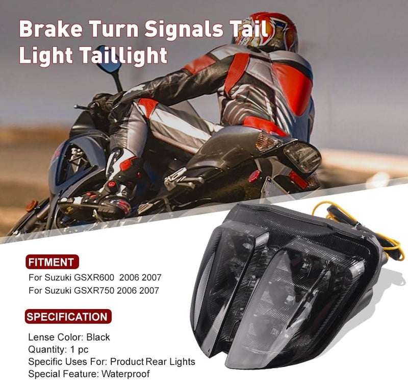 GZYF Integrated Brake Tail Light for Suzuki GSXR600/750 - Image 2