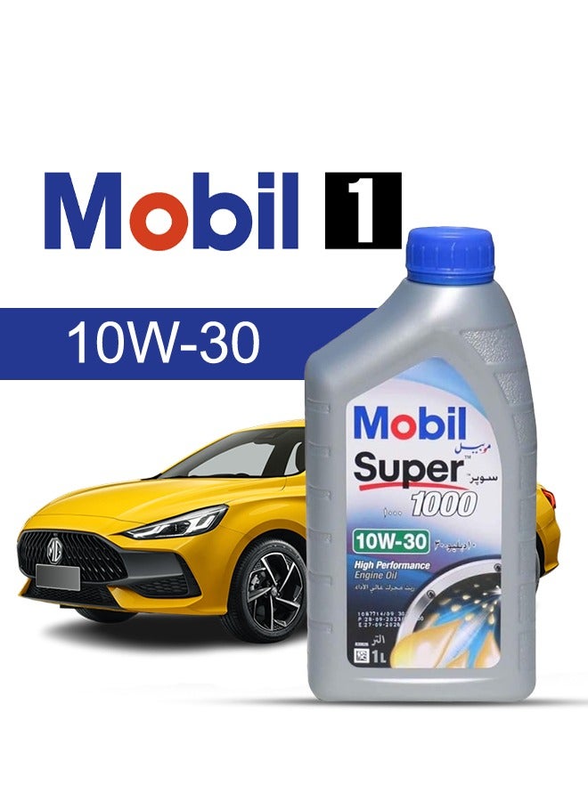 موبيل زيت محرك سيارة ام جي، GT 2024 - 2020 - لزوجة 10w30 موبيل سوبر 5 لتر، مع فلتر زيت المحرك - 2020 2021 2022 2023 2024