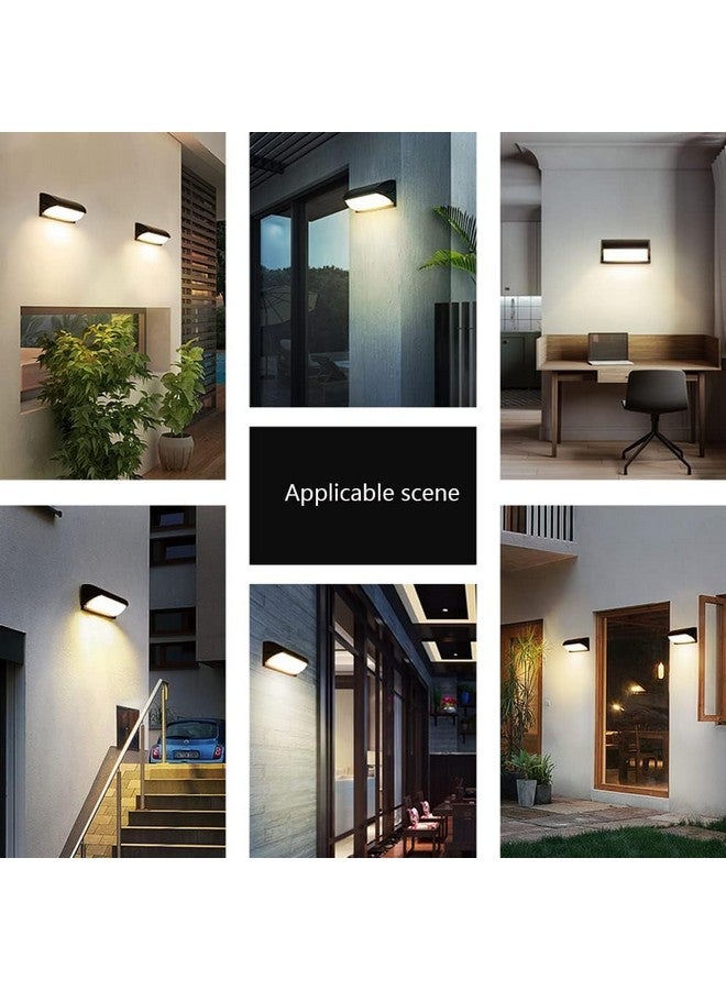 Groeien LED Modern Outdoor Acrylic IP65 Waterproof Wall lamp Decorative Garden Light Up and Down Light Outdoor Light for Bathroom Balcony Hallway Stair Cage (Curved) - Image 3