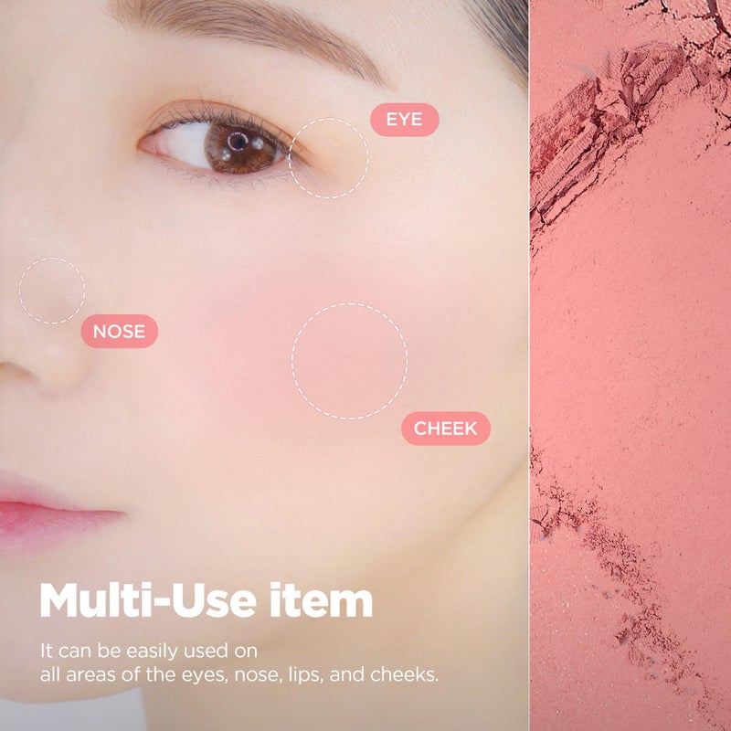 lilybyred Luv Beam Cheek | Heart-Shaped Korean Powder Blush, Soft Matte Finish with Subtle Shimmer, Blendable & Buildable, Lightweight & Long-Lasting, Natural Flush (05 French Marsala) - Image 4