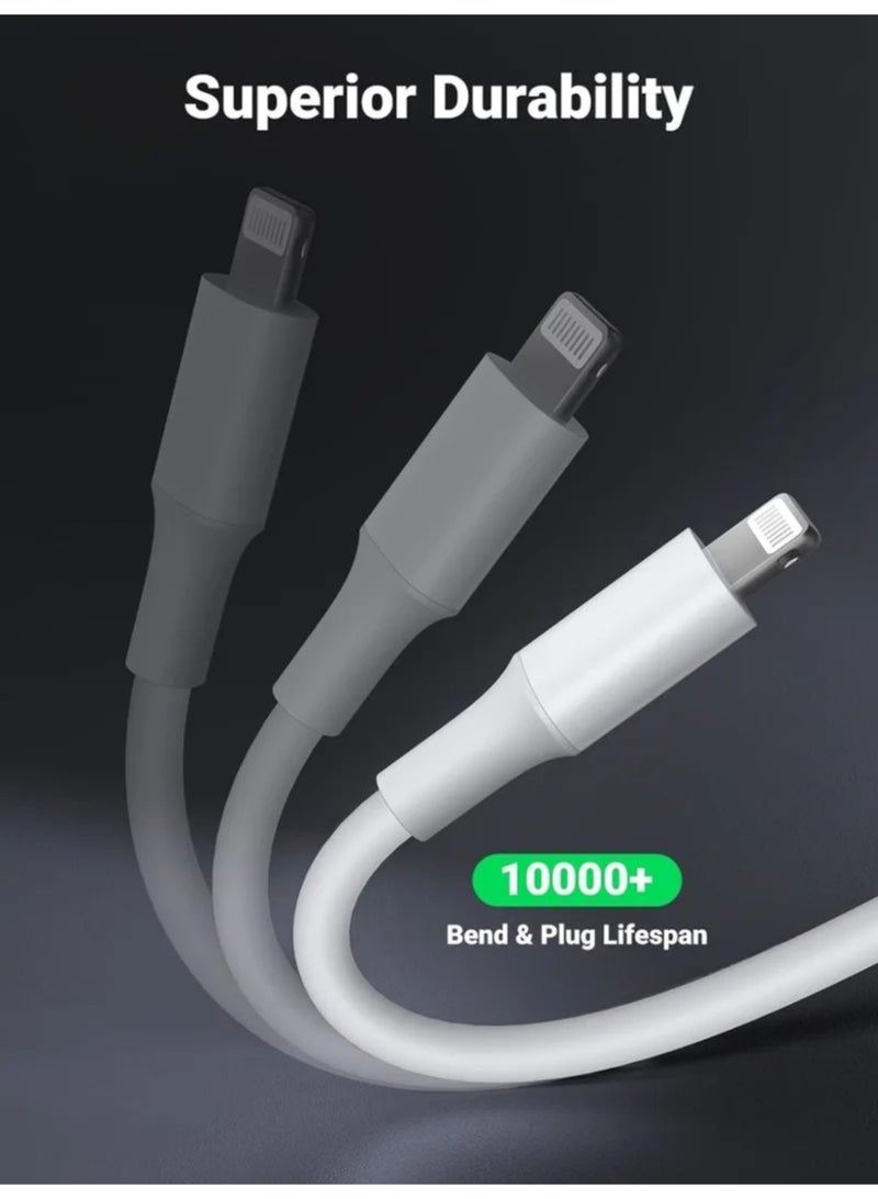 تيتاس شاحن آيفون | كابل شحن معتمد من MFi من آبل بطول 1 متر USB إلى Lightning | سلك شحن سريع و نقل بيانات أصلي ومتين | متوافق مع جميع أجهزة آيفون وآيباد وآيبود بمنفذ Lightning - Image 4