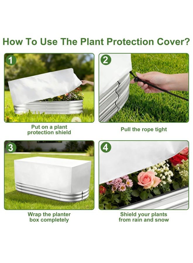YTJ Plant Covers Freeze Protection - Outdoor Plant Covers for Winter, Frost Protection for Plants Rectangular Frost Cloth with Insulated Liner & Drawstring for Raised Garden Bed (2, 4x2x1FT) - Image 5