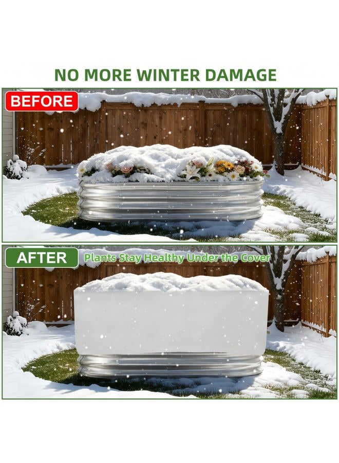 YTJ Plant Covers Freeze Protection - Outdoor Plant Covers for Winter, Frost Protection for Plants Rectangular Frost Cloth with Insulated Liner & Drawstring for Raised Garden Bed (2, 4x2x1FT) - Image 2