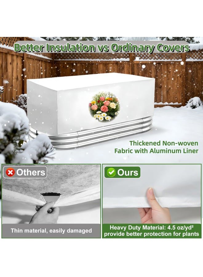 YTJ Plant Covers Freeze Protection - Outdoor Plant Covers for Winter, Frost Protection for Plants Rectangular Frost Cloth with Insulated Liner & Drawstring for Raised Garden Bed (2, 4x2x1FT) - Image 3