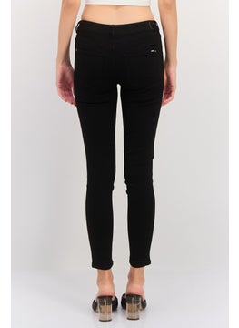 ONLY Women Skinny Fit Plain Stretchable Jeans, Black  - Image 2