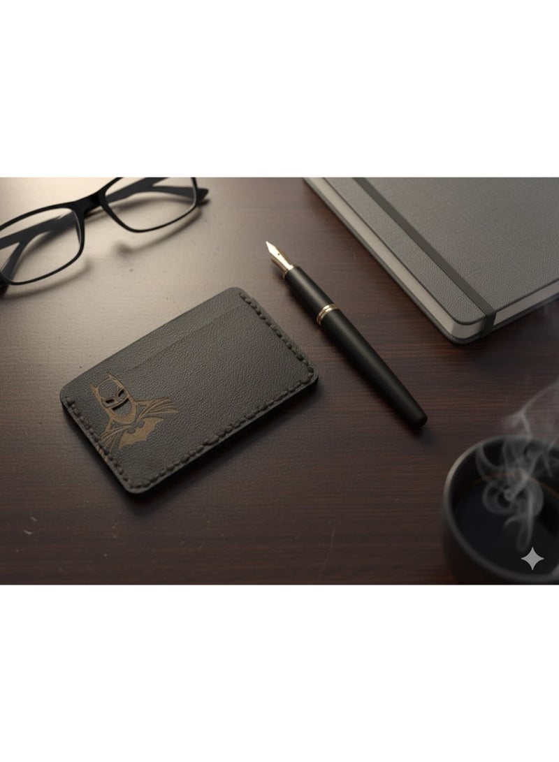 zoba Small card and cash wallet - Card Holder with 3 pockets, stylish and slim Batman design (black) - Image 2