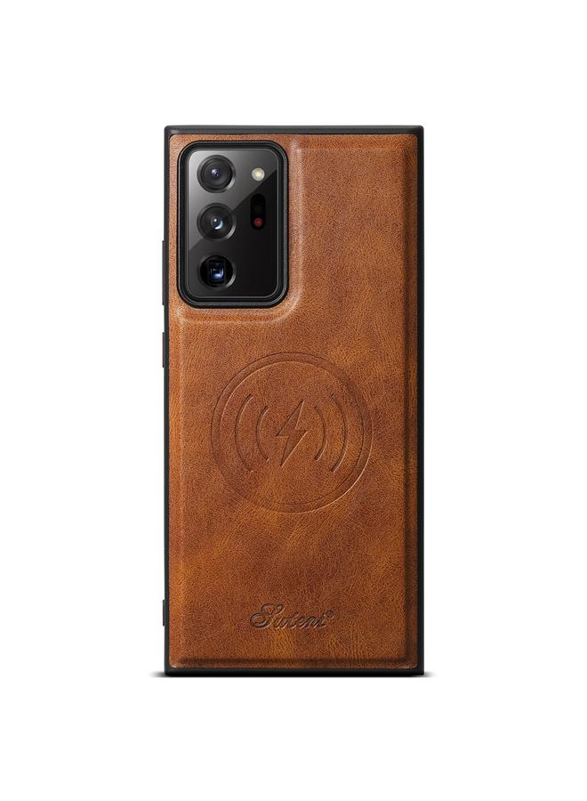 Suteni Case For Samsung Galaxy Note20 Ultra 5G H15 Oil Eax Leather Detachable Wallet Back Phone Case - Image 2