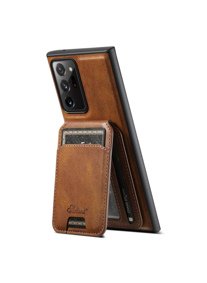 Suteni Case For Samsung Galaxy Note20 Ultra 5G H15 Oil Eax Leather Detachable Wallet Back Phone Case - Image 3