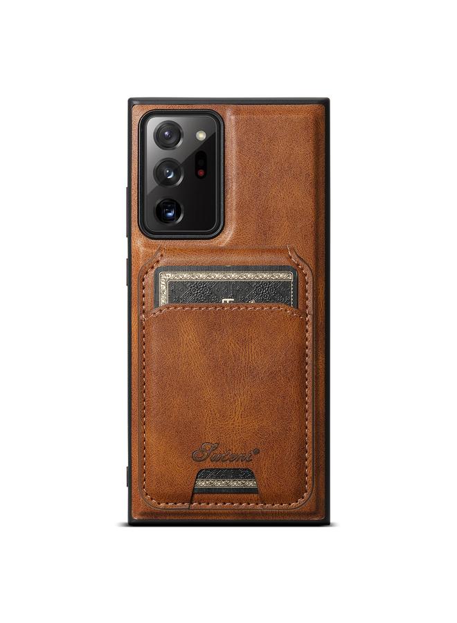 Suteni Case For Samsung Galaxy Note20 Ultra 5G H15 Oil Eax Leather Detachable Wallet Back Phone Case - Image 1