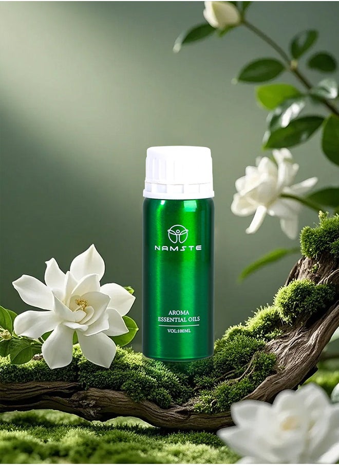 ناماستي - زيت عطري للعلاج بالروائح العطرية، زيت عطري يدوم طويلاً، عطر ناعم، 100 مل - زيت عطري مركب للعلاج بالروائح العطرية | خشب الصندل والعنبر والأرز مخلوط مع أزهار الحمضيات. - Image 1