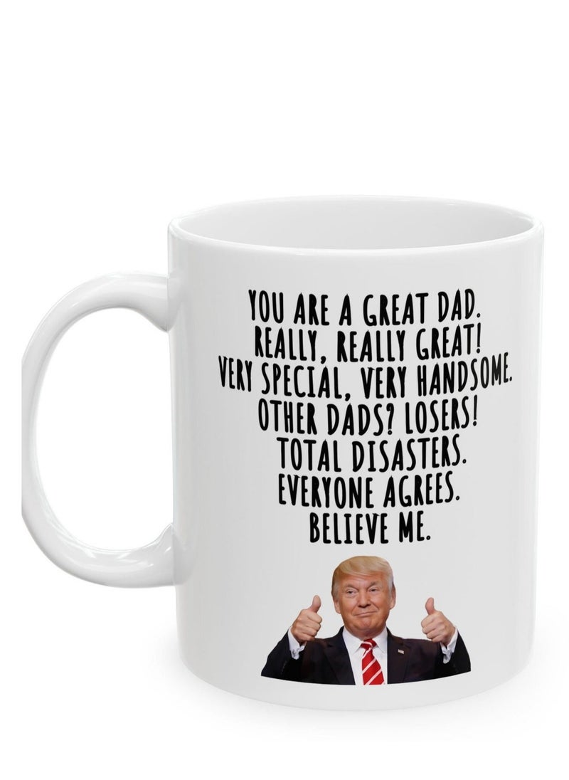 Generic - Dad Birthday Gift, President Donald Trump Themed Gag Gift, Funny Trump Custom Word Coffee Mug, Friend Gag Mug, trump dad mug - Image 1