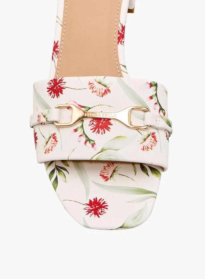 Flora Bella By Shoexpress WHITE Flora Bella Women Block Heel Sandals for Women | Best Price UAE