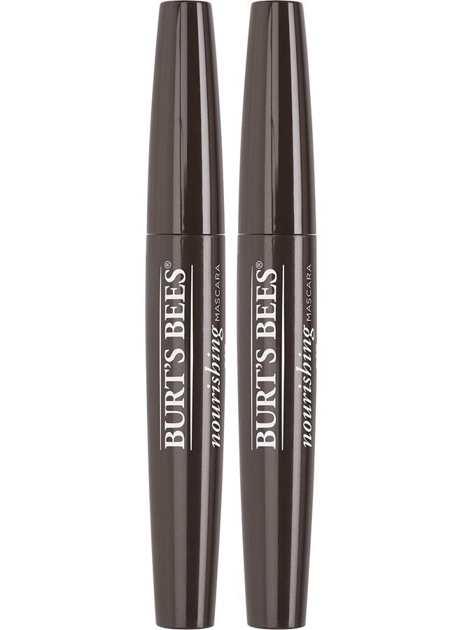 Burt's Bees ماسكارا بيرتس بيز 100% طبيعية مغذية، أسود كلاسيكي - 0.4 أونصة (عبوة من 2) - Image 1
