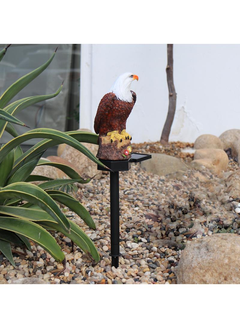 Loquat 2 Pieces Eagle Shaped Solar LED Lights Effect Garden Light Auto On OR Off Dust To Dawn Outdoor Waterproof Landscape Decoration Solar Powered Security Torch Light - Image 4