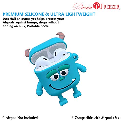 Brain Freezer Protective Silicone Cover and Skin Compatible with AirPods 1 & 2 Only (Not Compatible with Boat, Petron, Earpods, Realme Air Buds, Airpod 3) (Device Not Included) (Monster) - Image 3