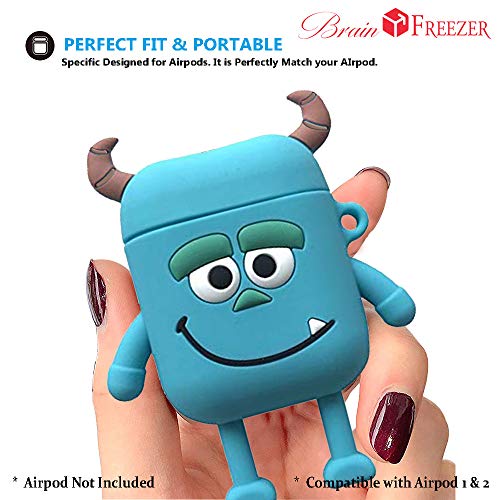 Brain Freezer Protective Silicone Cover and Skin Compatible with AirPods 1 & 2 Only (Not Compatible with Boat, Petron, Earpods, Realme Air Buds, Airpod 3) (Device Not Included) (Monster) - Image 5