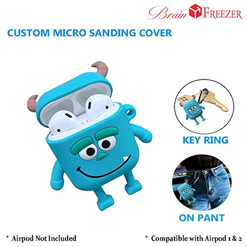 Brain Freezer Protective Silicone Cover and Skin Compatible with AirPods 1 & 2 Only (Not Compatible with Boat, Petron, Earpods, Realme Air Buds, Airpod 3) (Device Not Included) (Monster) - Image 4