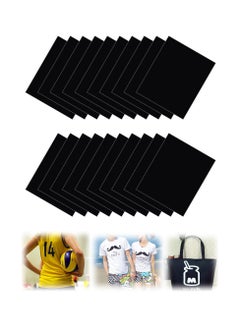 SYOSI Black HTV Heat Transfer Vinyl Bundle 20 Pack Iron on for T Shirt Cricut Silhouette Cameo or Press Machine Everyday Bags Totes 12inx10in  - Image 1