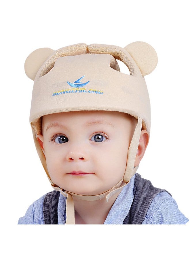 Ocanoiy Baby Infant Toddler Helmet Safety Headguard Head Protective Cushion Cute Children Adjustable Safety Helmet Hat Harnesses Cap Kid Child Crawl Walk Playing (Beige) - Image 1